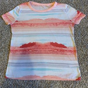 Urban Outfitters Striped Mountain T Shirt